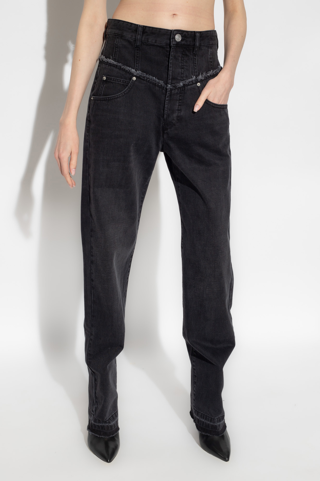 【関税&送料込】Isabel Marant Jeans Noemie Noemie high-waisted denim jeans in blue - Isabel Marant
